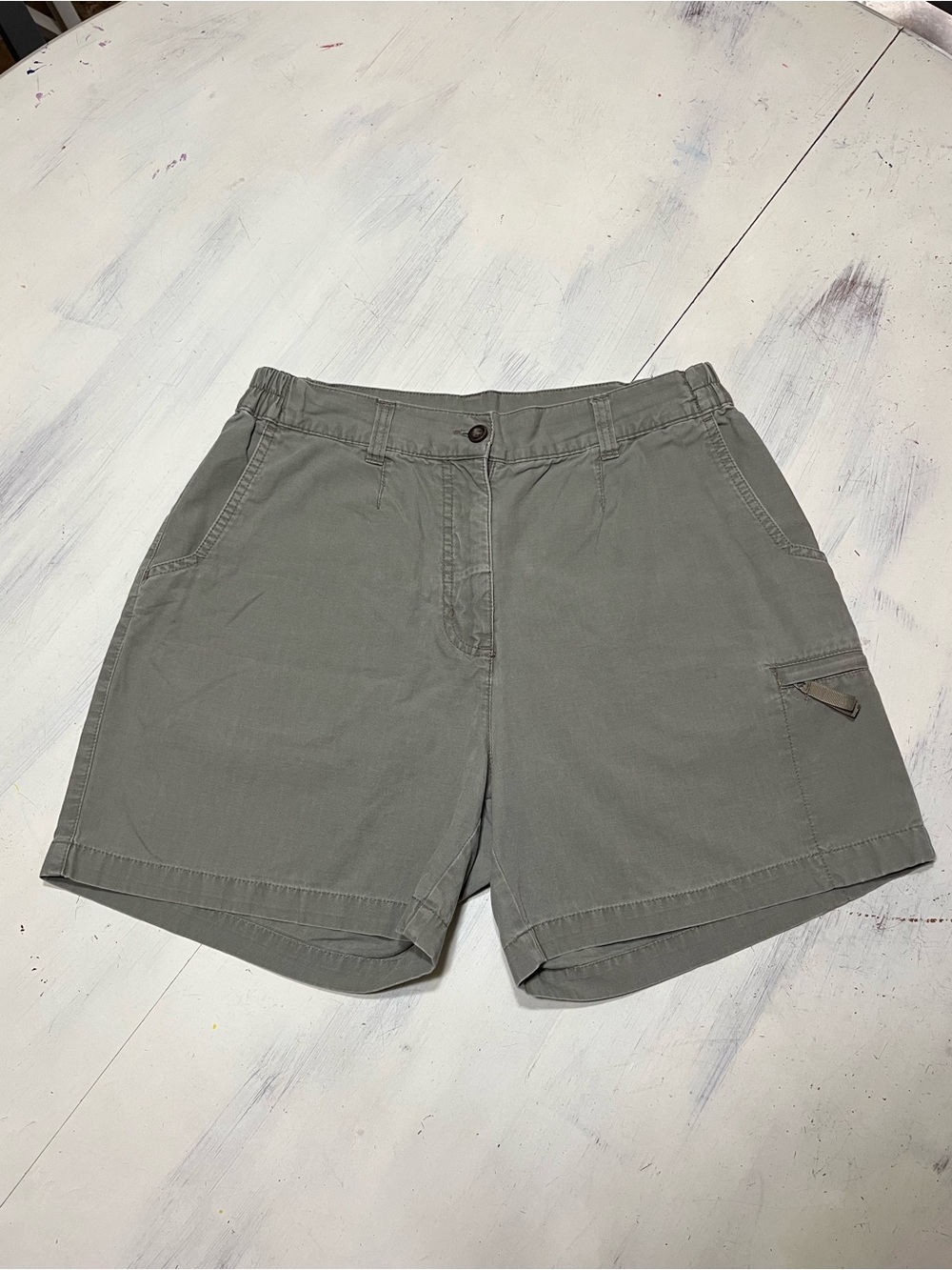 Woolrich Trail Cargo Khaki Shorts Outdoors Hiking Muted Olive Cotton